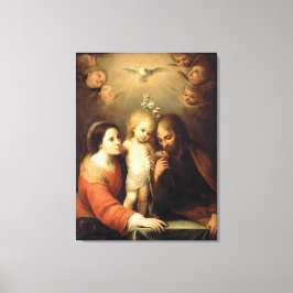 Katolsk Heliga Family St. Joseph Mary Jesus Canvastryck