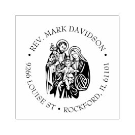 Katolsk Heliga, Jesus, Mary Joseph, Adress Stämpel