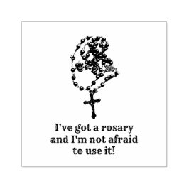 Katolsk Heliga Rosary Religiösa Virgin Mary Quote Stämpel
