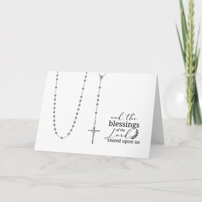 Katolsk Heliga Rosary Scripture Citote Kort (Framsida)