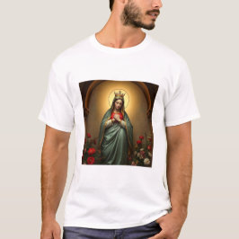 Katolsk herr T-shirt för Maria Himmelens Drottning