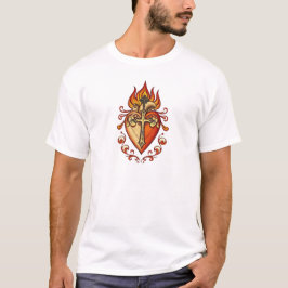 Katolsk herr T-shirt med Heliga Hjärtat