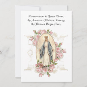 Katolsk invigningsbön Jesus Jungfru Maria Anteckningskort
