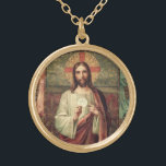 Katolsk Jesus för första nattvard änglar Guldpläterat Halsband<br><div class="desc">Denna är en härlig traditionell katolik avbildar av det Jesus innehav som det välsignat varar värd eucharisten.</div>