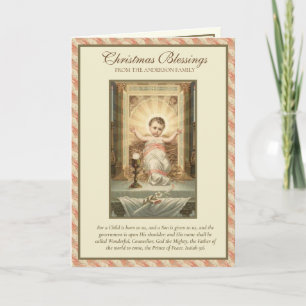 Katolsk Jesus Jul Scripture VIrgin Mary Helgkort