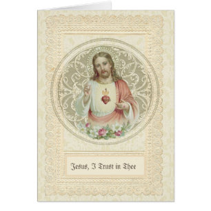 Katolsk Jesus Religiösa Divine Mercy Prayer Hälsningskort