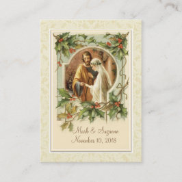 Katolsk jul, Bröllop Mary Joseph Heliga Card Visitkort