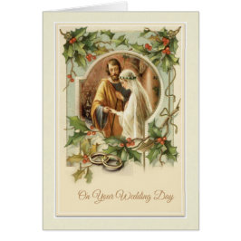 Katolsk jul Bröllop Virgin Mary Joseph Hälsningskort