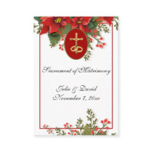 Katolsk jultomte Pointsettia Wedding Favor 