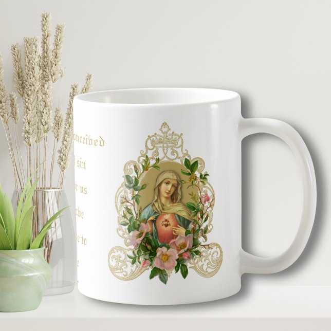 Katolsk Junggin Mary Jesus Prayer Religiösa 2-Till Kaffemugg (Skapare uppladdad)
