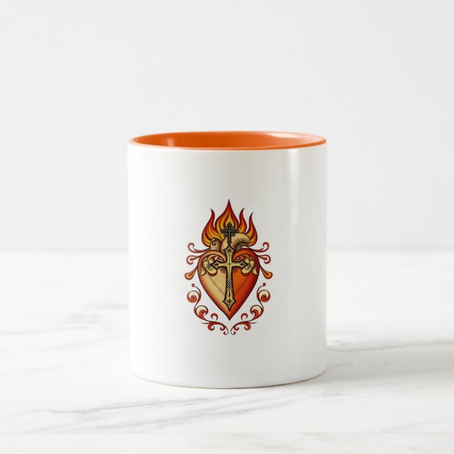 Katolsk kaffemugg med Jesu heliga hjärta (Center)