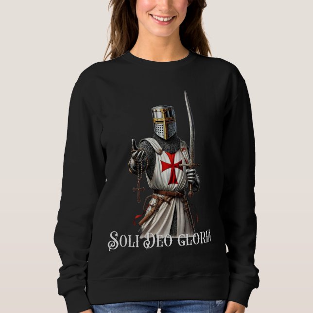 Katolsk Knight Templar Latin Crusader Kor T Shirt (Framsida)