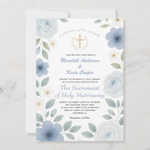 Katolsk Kor Nuptial Mass Religiösa Bröllop Inbjudningar