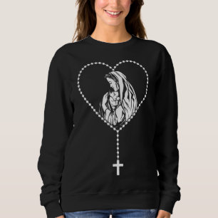 Katolsk kristen Rosary Kor Virgin Mary Jesus T Shirt