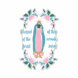 Katolsk kvinna Hail Mary Prayer Klistermärken