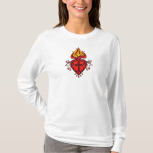 Katolsk Kvinnas Heliga Hjärta Långärmad T-Shirt