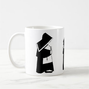 Katolsk kyrkanunna i vanareligiösa kaffemugg