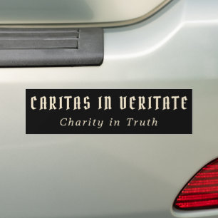 Katolsk Latin Text Religiösa Caritas i Veritate Bildekal