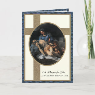 Katolsk Lent Pieta Prayer Virgin Mary Jesus Kort