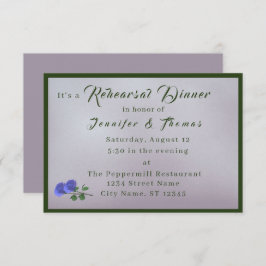 Katolsk maisty Mauve & Grönt Rehearsal Dinner Inv Inbjudningar