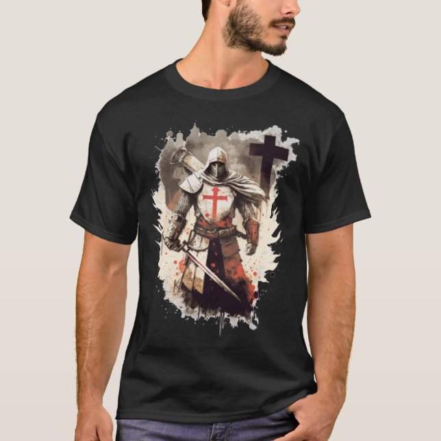 Katolsk mall Knight Mallar Kor T Shirt (Framsida)