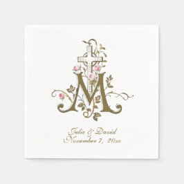 Katolsk Marian Kor med ro Bröllop Pappersservett