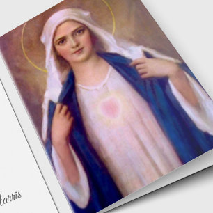 Katolsk Mary Religiösa Begraver-tack OBS Kort