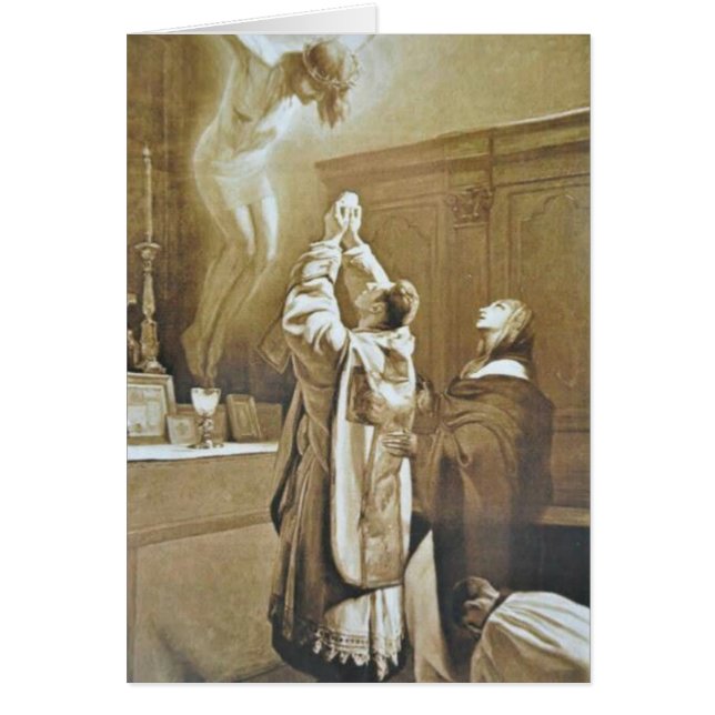 Katolsk massa som ger begravningssympati OBS kort (Framsidan)