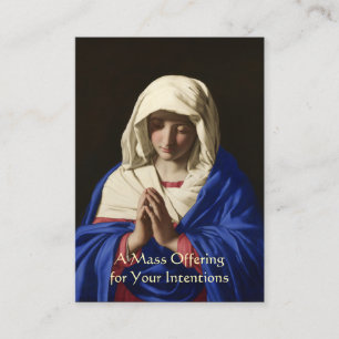 Katolsk massa som ger Virgin Mary-Heliga kort