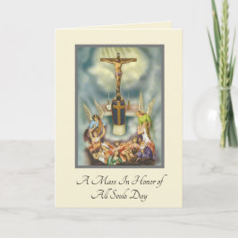 Katolsk massutgivning under hela själsdagen kort