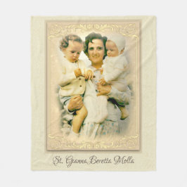 Katolsk mor för St. Gianna Beretta Molla Fleecefilt