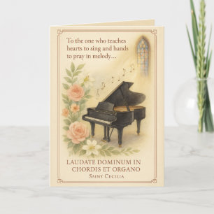 Katolsk Musiker Lärare Körledare Piano Kort