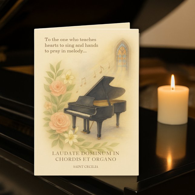 Katolsk Musiker Lärare Körledare Piano Kort (Skapare uppladdad)