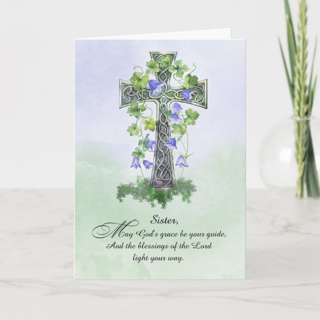 Katolsk nun St patricks day Celtic Kor Shamrock Kort (Framsida)