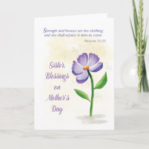 Katolsk nun-syster på Mors dag Blessing Violet Kort