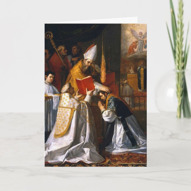 Katolsk ordination till Priesthood Hälsning Kort (Framsida)
