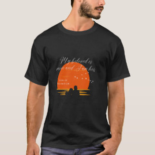Katolsk Par Romantisk Solnedgång Silhuett Design T Shirt