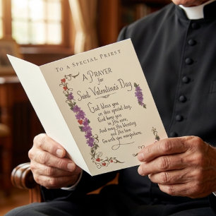 Katolsk präst Alla hjärtans dag religiös Helgkort