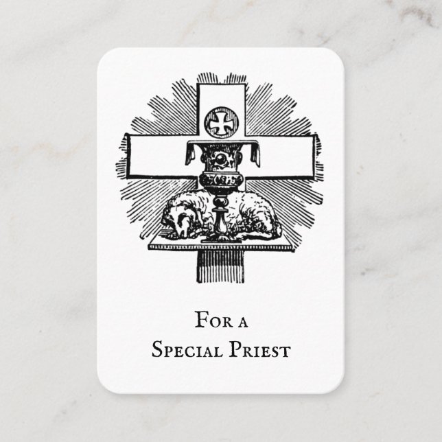 Katolsk präst Andlig Prayer Bouquet Placeringskort (Framsida)