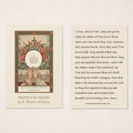 Katolsk präst Prayer av St. Therese of Lisieux Visitkort