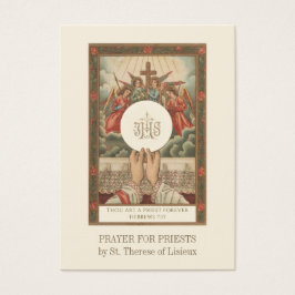 Katolsk präst Prayer av St. Therese of Lisieux Visitkort