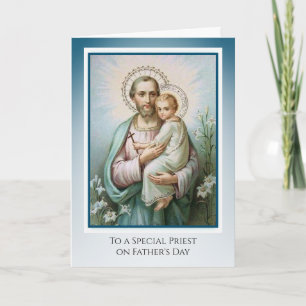 Katolsk Präst St. Josef Faderns dag Jesus Kort
