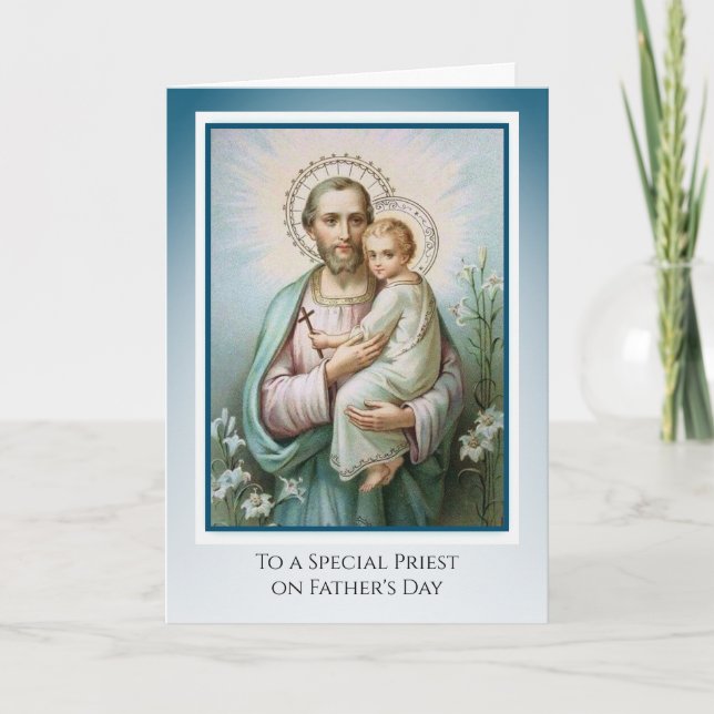 Katolsk Präst St. Josef  Faderns dag Jesus Kort (Framsida)