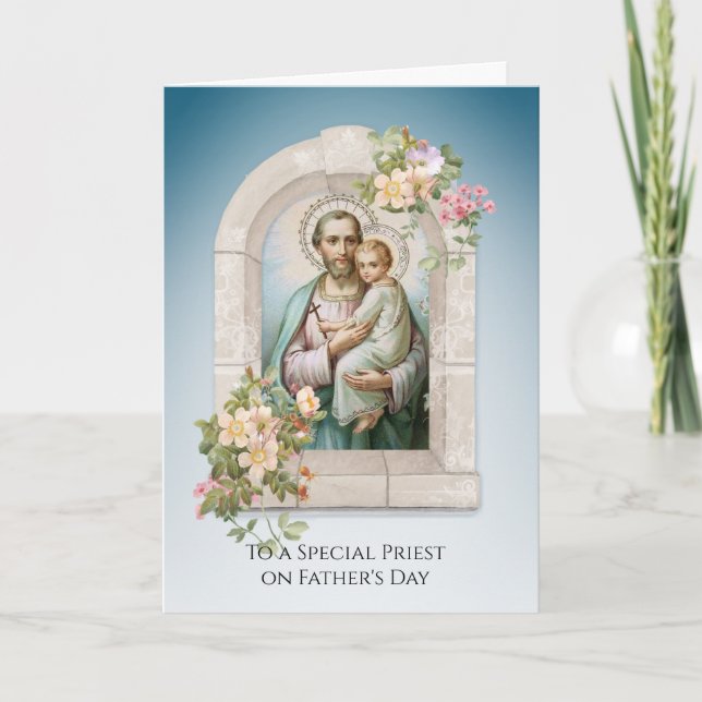 Katolsk präst St. Joseph Jesus Fars dag Kort (Framsida)