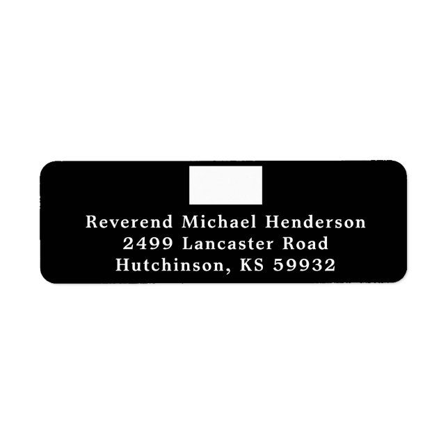 Katolsk präst traditionell romersk krona returadress etikett (Framsidan)