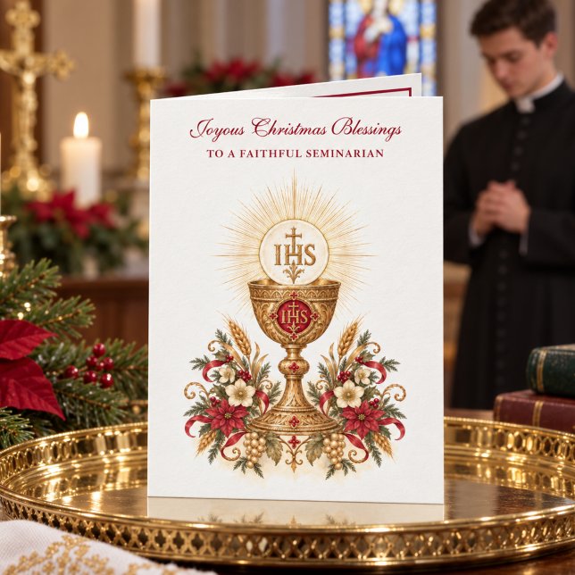 Katolsk prästseminariemässig religiös helgkort (Skapare uppladdad)