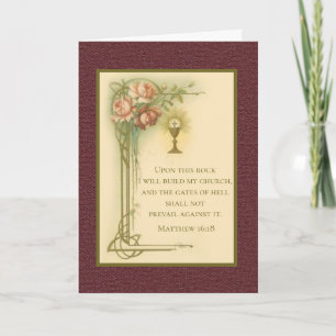 Katolsk Prayer ACT of FAITH Scripture Quote Kort