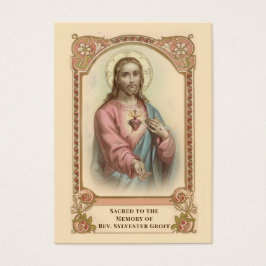Katolsk prist Jesus begravning Heliga Card Visitkort