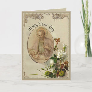Katolsk religiös festdag för St. Josef Kort