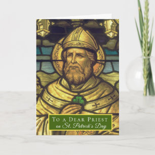 Katolsk religiös St. Patricks Day Biskop Kort